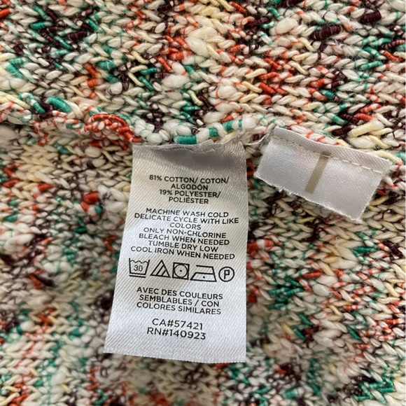 Lou & Grey for LOFT Cream and Multi Color Sweater Sz Small - Picture 4 of 6